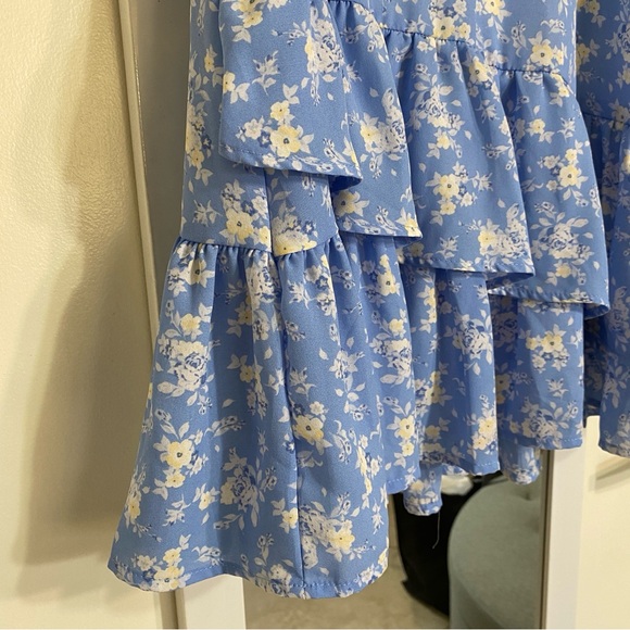 Jun & Ivy Patchwork Flower Silky Dress - Picture 8 of 16